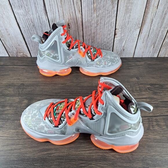 Nike Lebron XIX 19 Fast Food Grey Fog Roma Green Sneaker Men's Sz 8.5 Women's 10 - Picture 5 of 9